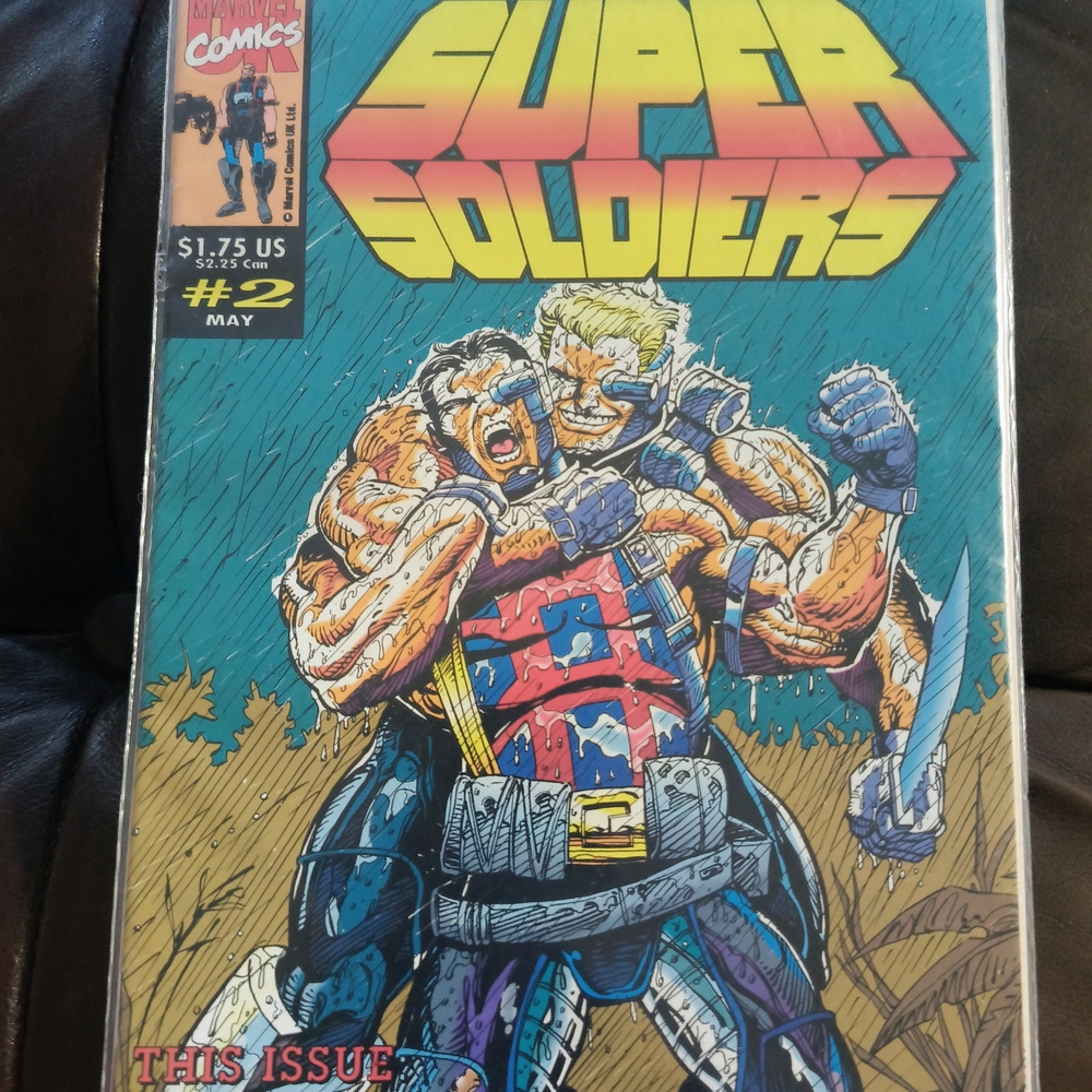 Marvel Super Soldiers Comic Book with Red and Blue Cover
